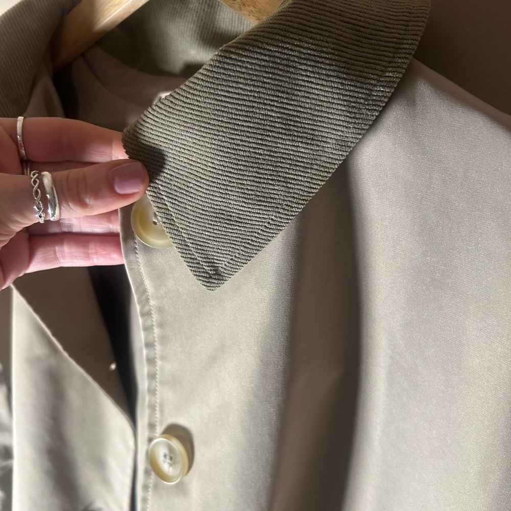 Women's Tan Jacket with Corduroy Collar